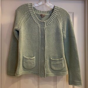 J.Jill Mint Thick Knit Cardigan